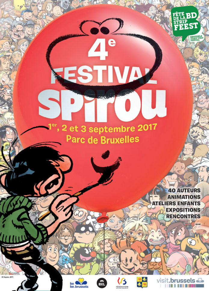 Festival Spirou 2017 poster (ill. Franquin etc.; Copyright (c) 2017 Dupuis and the artists; image from dupuis.com)