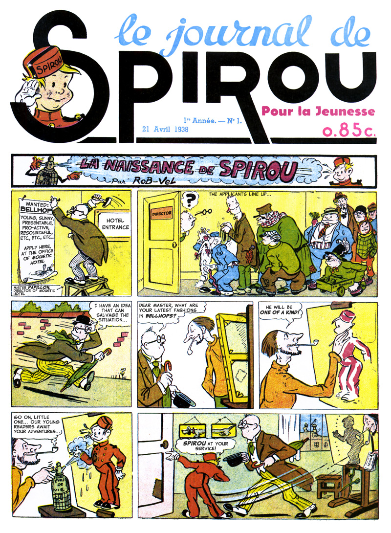 First Spirou page, 21 April 1938