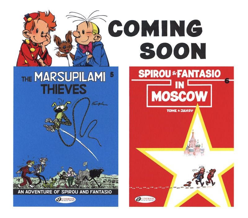 Coming soon (ill. Tome & Janry, Franquin; (c) Cinebook)