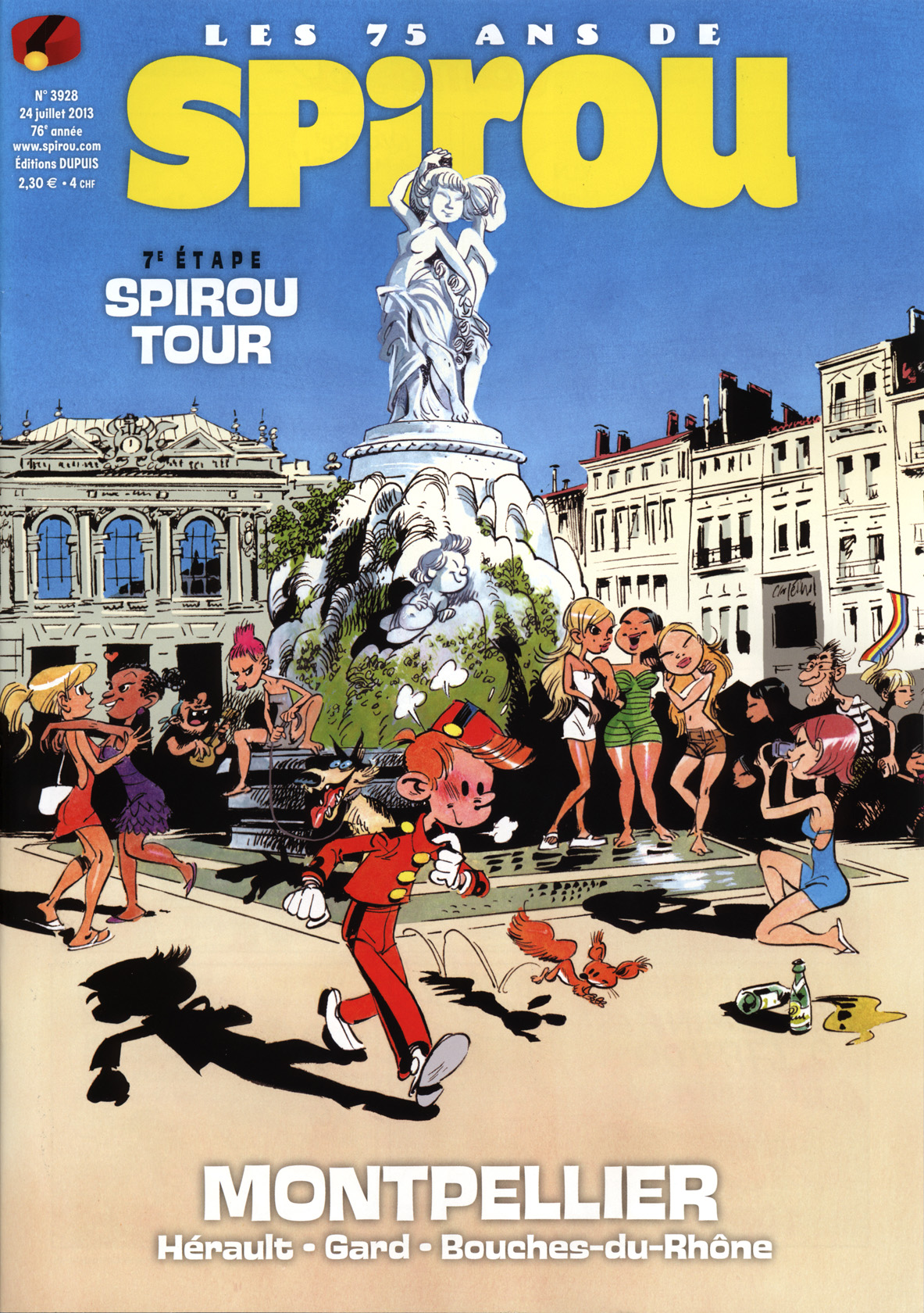 Journal de Spirou #3928 cover (ill. Tarrin; (c) Dupuis)