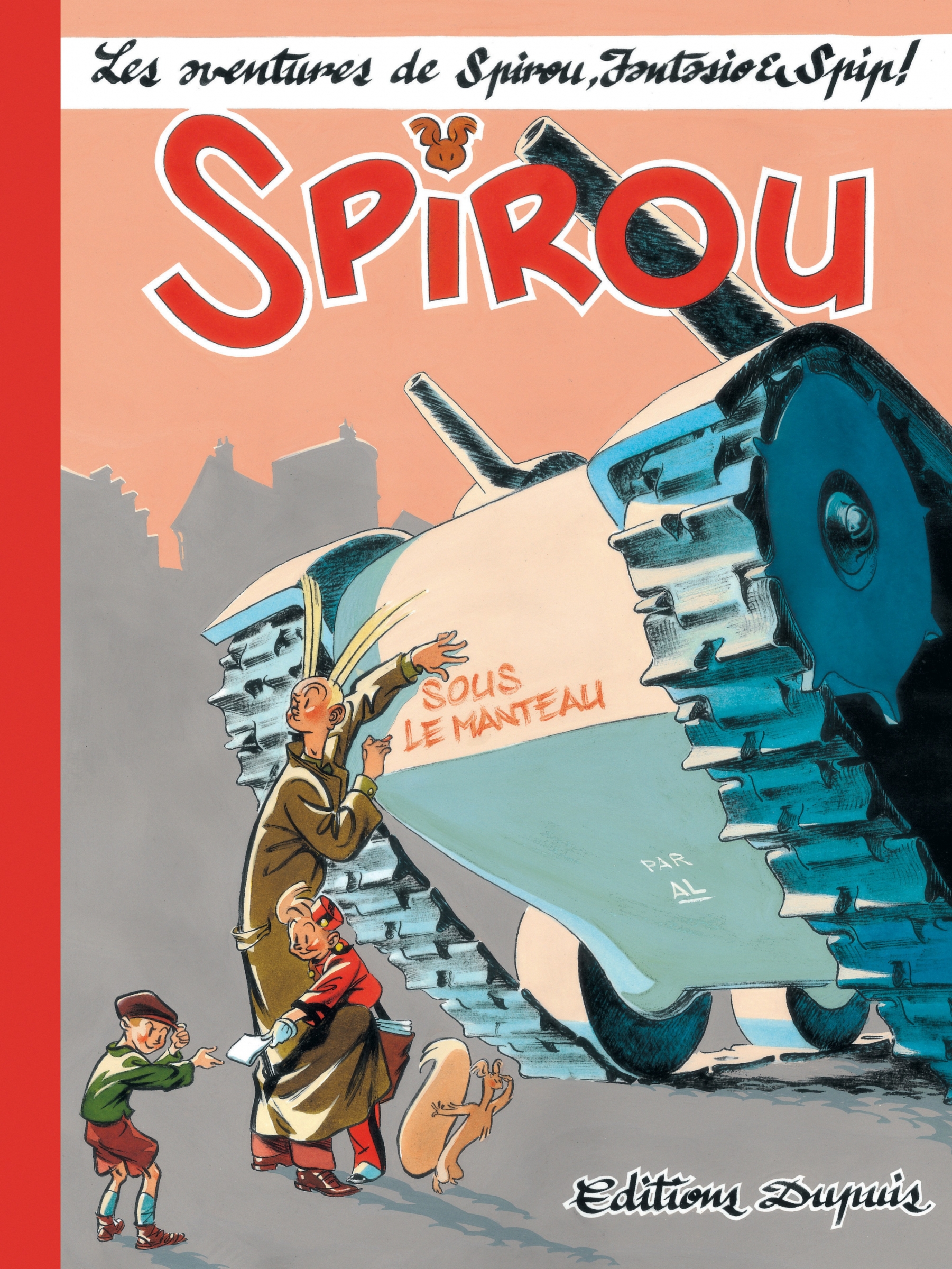 'Spirou: Sous le manteau' cover (ill. Séverin; (c) Dupuis)