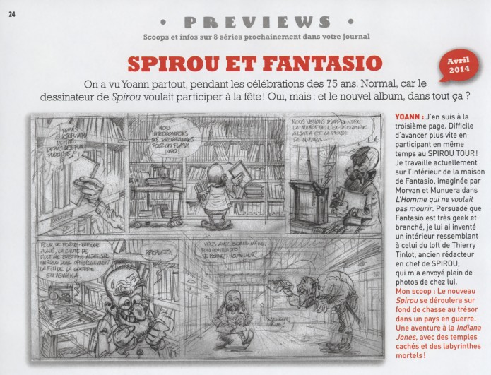 Spirou #54 preview, from JdS #3934 (ill. Yoann, Vehlmann; (c) Dupuis)