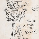 Illustration supposedly by Rob-Vel, declared fake (ill. pseudo-Rob-Vel; from banquedessinee.be)