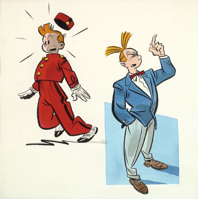 Spirou and Fantasio (ill. Chaland; (c) Dupuis and the artist; image via Artcurial)
