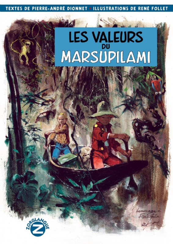 'Les valeurs du Marsupilami' ("The Marsupilami Values"; ill. Follet; (c) the artist; image via comicartfans.com)