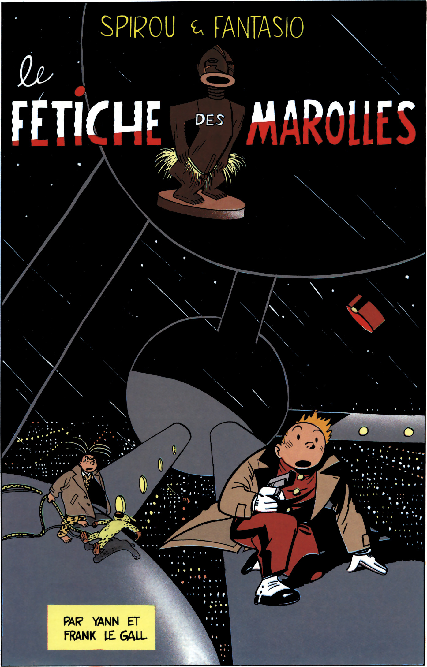 'Le fétiche des Marolles' from '20 couvertures de Spirou et Fantasio' (ill. Le Gall & Yann; (c) Éditions du Lion, Dupuis and the artists)