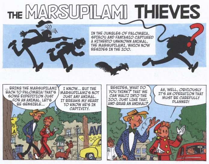 From Spirou #5 'The Marsupilami Thieves' by Cinebook (ill. Franquin; (c) Cinebook, Dupuis and the artist)