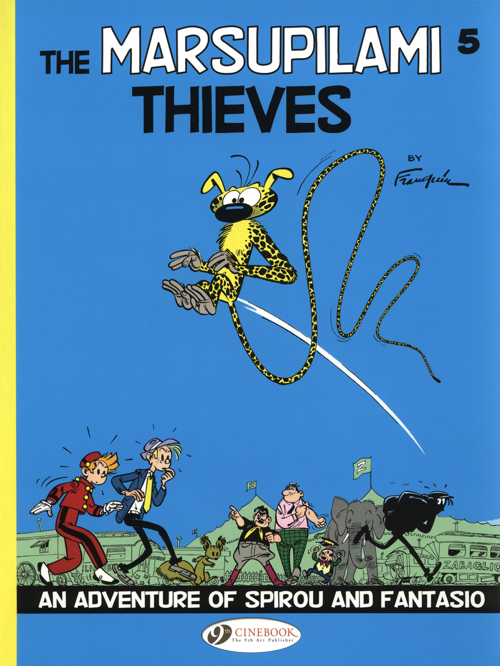 Spirou #5 'The Marsupilami Thieves' by Cinebook (ill. Franquin; (c) Cinebook and the artist)