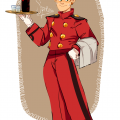 Spirou fanart ('gift thing for Fink'; ill. tomatomagica; (c) Dupuis and the artist; image from tumblr)