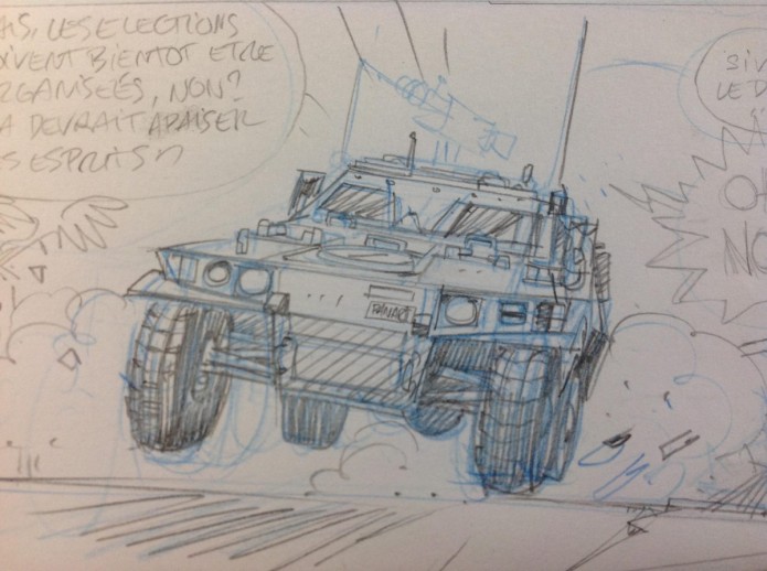 Spirou #54 sketch (ill. Yoann, Vehlmann; (c) Dupuis and the artists; image from inedispirou.com)