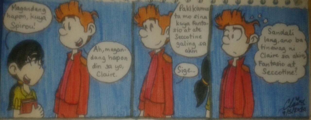 Spirou strip (ill. Claire/Cannary-the-wolf; (c) the artist; from tumblr)