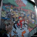Spirou mural in Brussels (ill. Yoann; photo from http://bdmurales.skynetblogs.be)