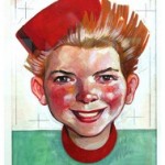 Spirou portrait (ill. Jijé; (c) Dupuis and the artist; image from jije.org)