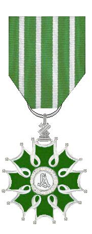 Chevalier des arts et des lettres insignia (image (c) Robert Prummel (CC-BY-SA), from Wikipedia)