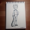 Spirou inktober sketch (ill. Santiago Orozco; (c) Dupuis and the artist; image from instagram)
