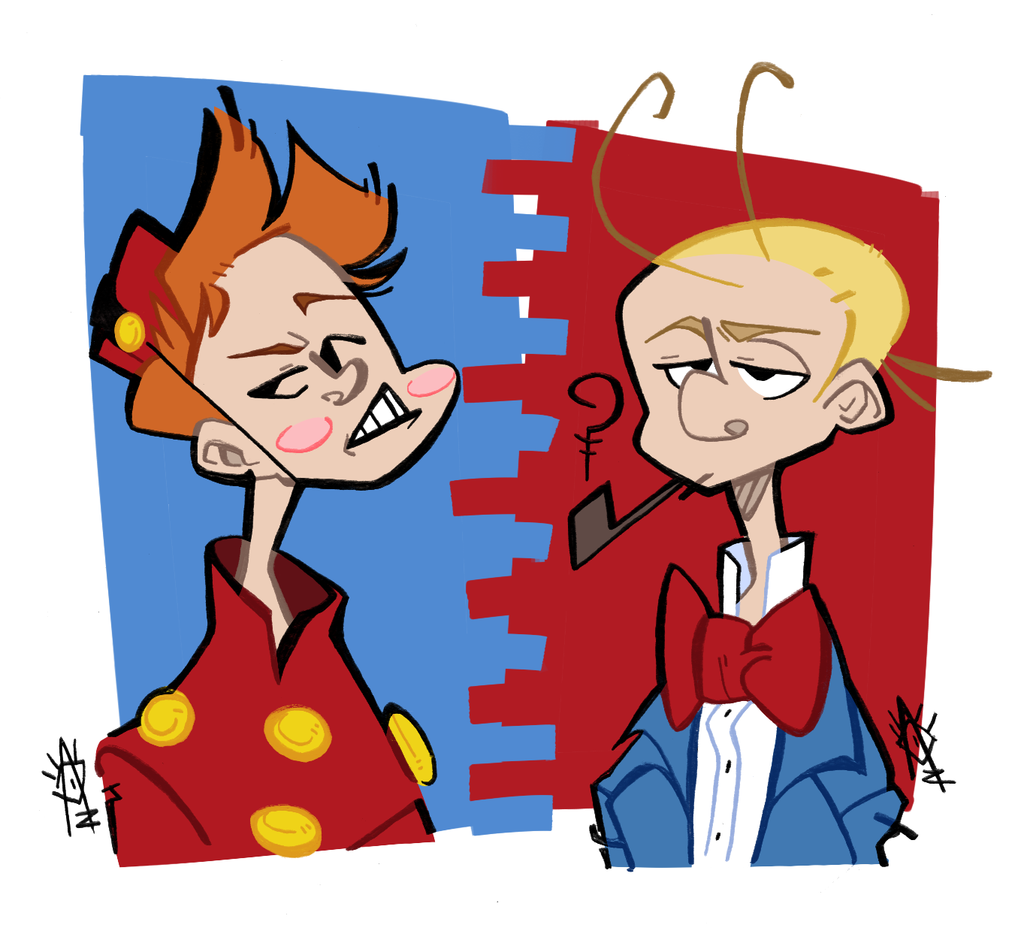 Spirou and Fantasio fanart (ill. rottenchicken; (c) Dupuis and the artist; from deviantart.com)