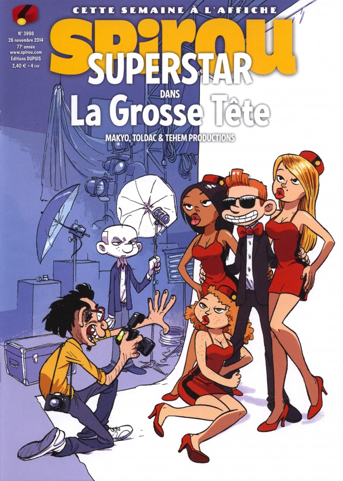 Journal de Spirou #3998 cover (ill. Téhem, Makyo & Toldac; (c) Dupuis and the artists)