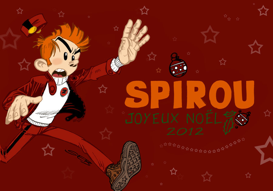 Christmas Spirou ('Spirou de Noël'; ill. Hagenmerac, (c) the artist; Spirou (c) Dupuis; image from deviantart.com)