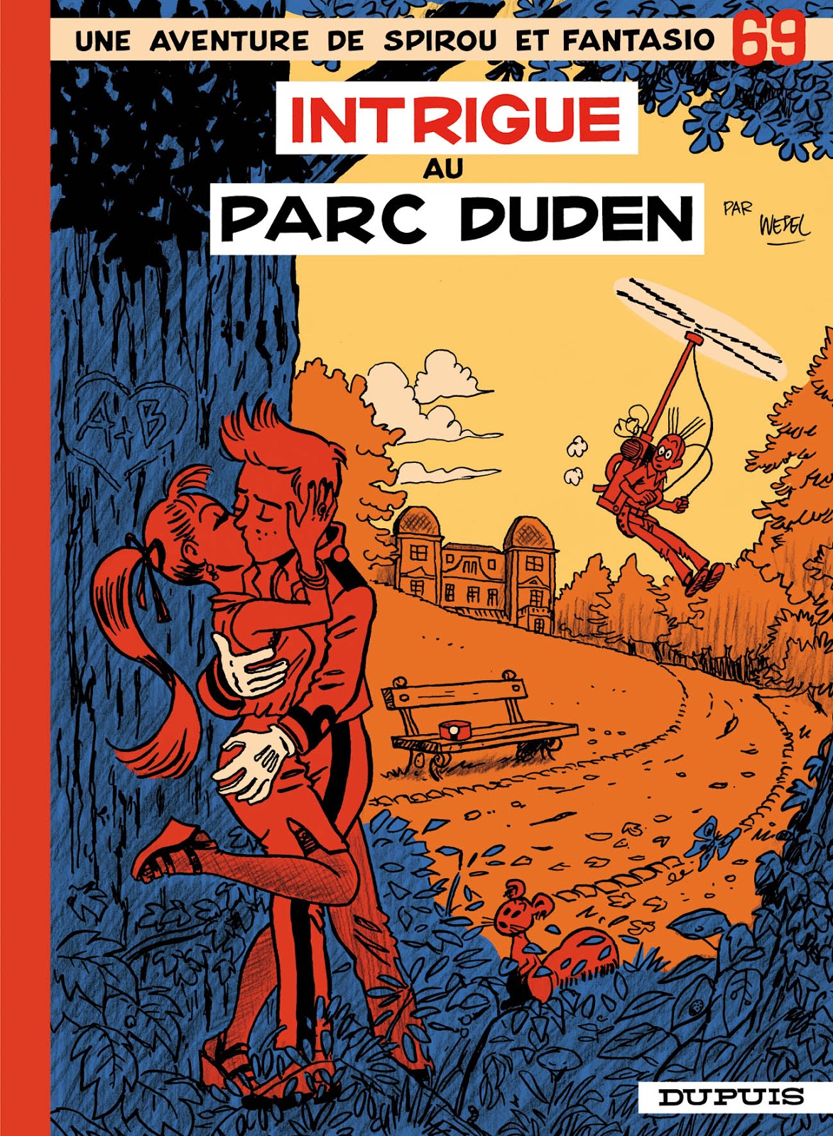 'Intrigue au Parc Duden' (ill. Bruno Wesel; (c) the artist, 2013; Spirou (c) Dupuis; image from blogspot.com)