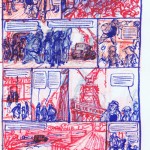 Page 6 layout sketch for 'Ptirou' (ill. Verron & Sente; (c) the artists; image from verron-laurent.com)