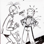 Spirou and Fantasio convention sketch for Laurent (ill. Bravo; (c) the artist)