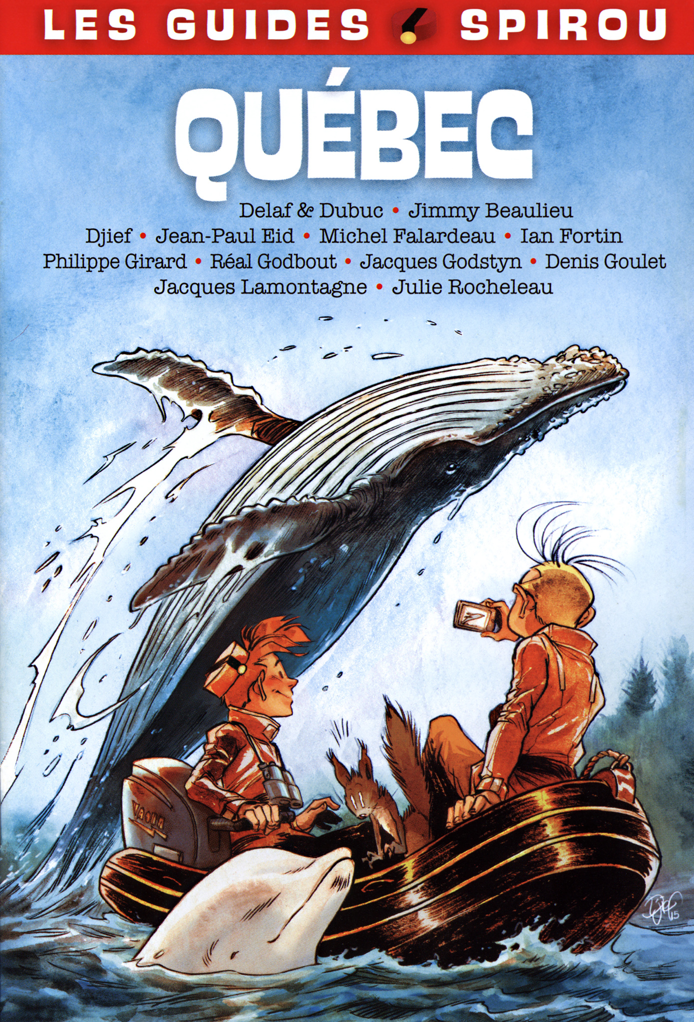 'Les Guides Spirou : Québec' supplement to JdS #4042 (ill. Djief; (c) Dupuis and the artist)