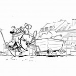 Study for Franquin-style adaption of Cormac McCarthy's 'The Road' (ill. Sofie Louise Dam; (c) 2013 the artists; Spirou (c) Dupuis; image from sofielouisedam.blogspot.dk)