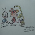Spirou and Fantasio and Spip and Marsupilami (ill. NahilR; Copyright (c) 2015 by the artist; Spirou (c) Dupuis; image from nahilr.deviantart.com)