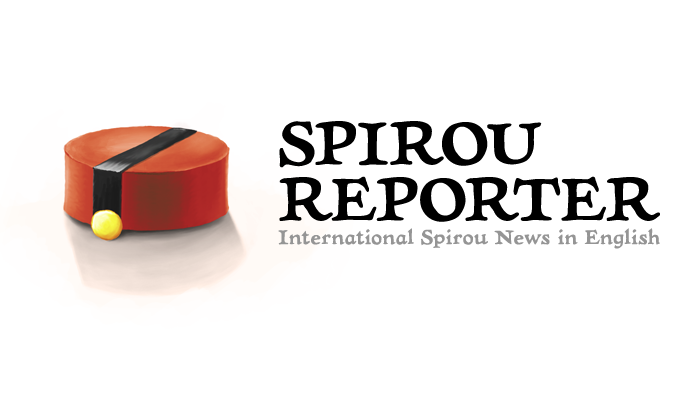 Spirou Reporter masthead (2-line, logo left)