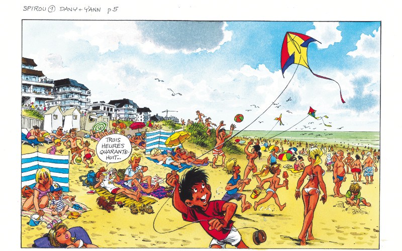 Excerpt from upcoming Spirou one-shot (ill. Dany & Yann; Copyright (c) 2016 Dupuis and the artists; image from branchesculture.com)