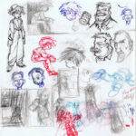 'Ptirou' character studies, sketches (ill. Verron & Sente; Copyright (c) Dupuis and the artists; image from www.verron-laurent.com)