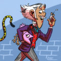 The Count of Champignac (ill. Knut "kittyninjafish" after Franquin; Copyright (c) 2012 by the artist; Spirou (c) Dupuis; image from kittyninjafish.deviantart.com)
